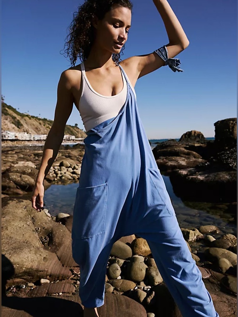 Free People Movement Hot Shot Onesie in Riviera Blue 9677 Style OB1239677 Small - Picture 3 of 13